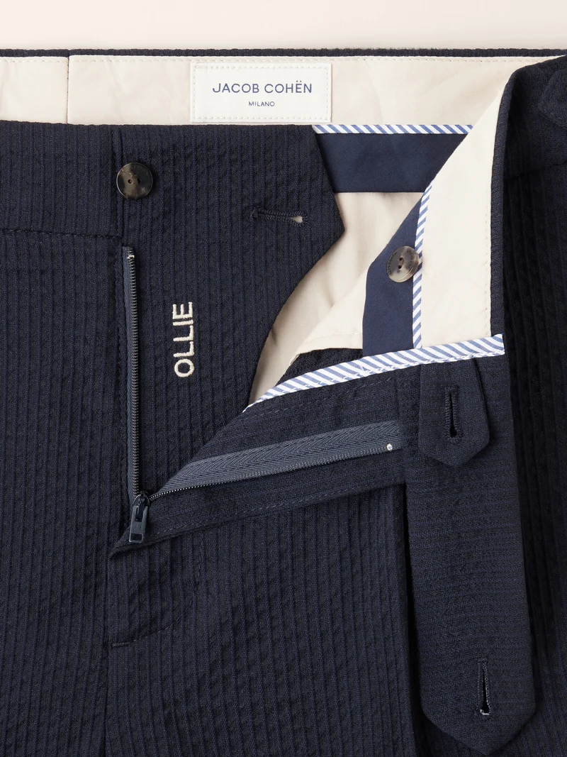 Ollie – Bermuda in wool Seersucker Vitale Barberis Canonico