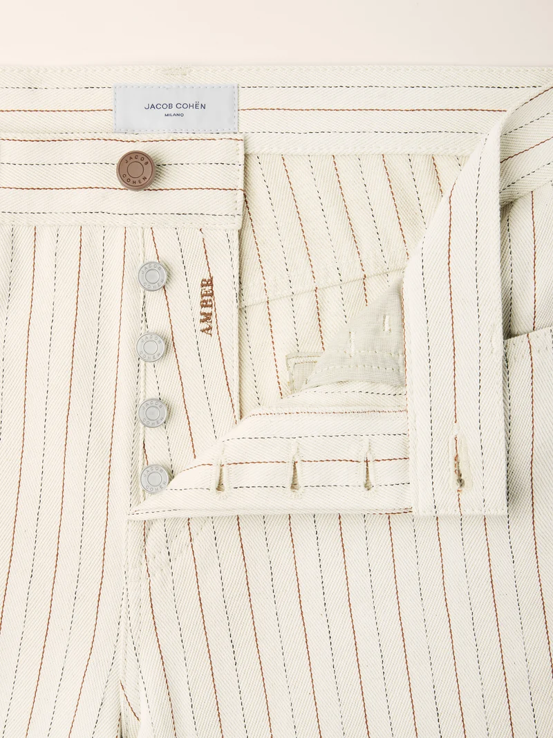 Amber – Cotton-Hemp Herringbone Canvas Bermudas