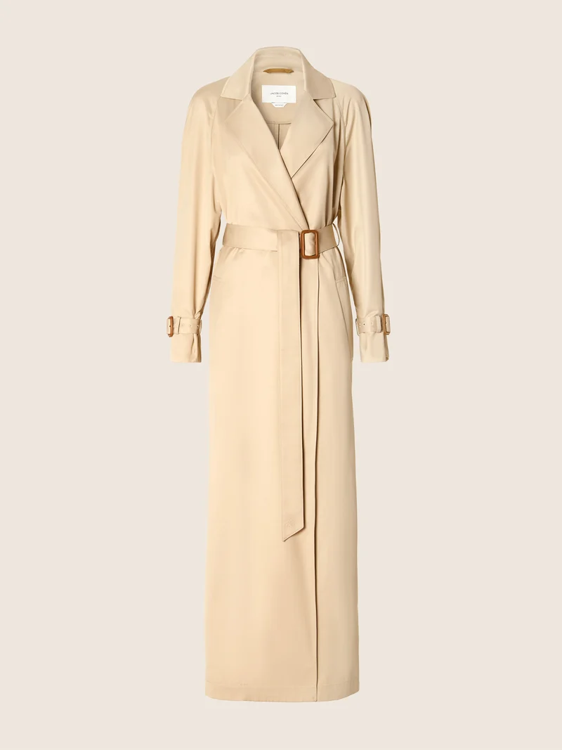 Technical Wool Gabardine Trench Coat