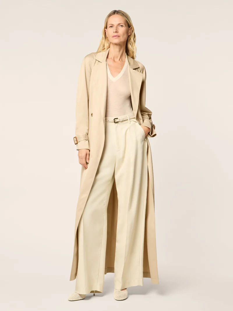 Technical Wool Gabardine Trench Coat