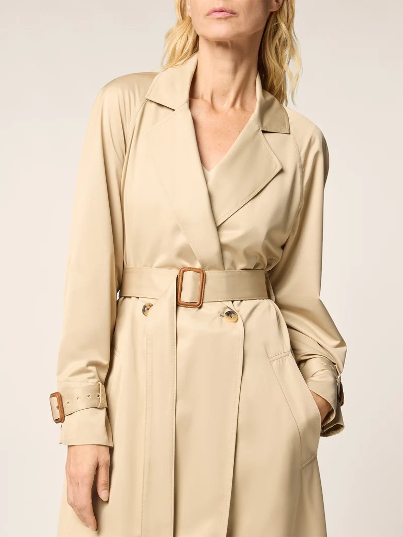 Technical Wool Gabardine Trench Coat