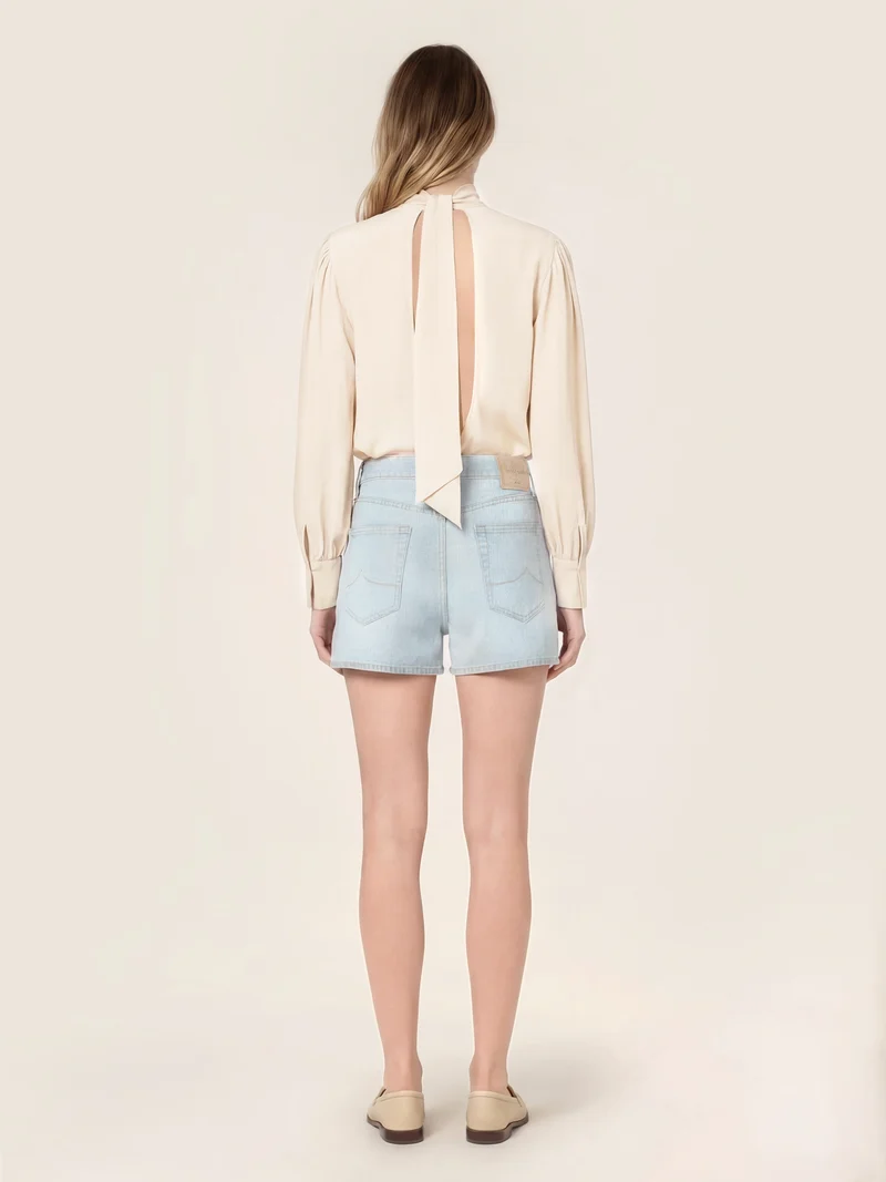 Britney - Comfort Cotton-Lyocell Denim Shorts