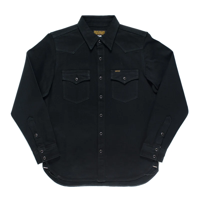 IHSH-218-BLK 12 oz. Western Shirt "The Johnny Cash III" Black