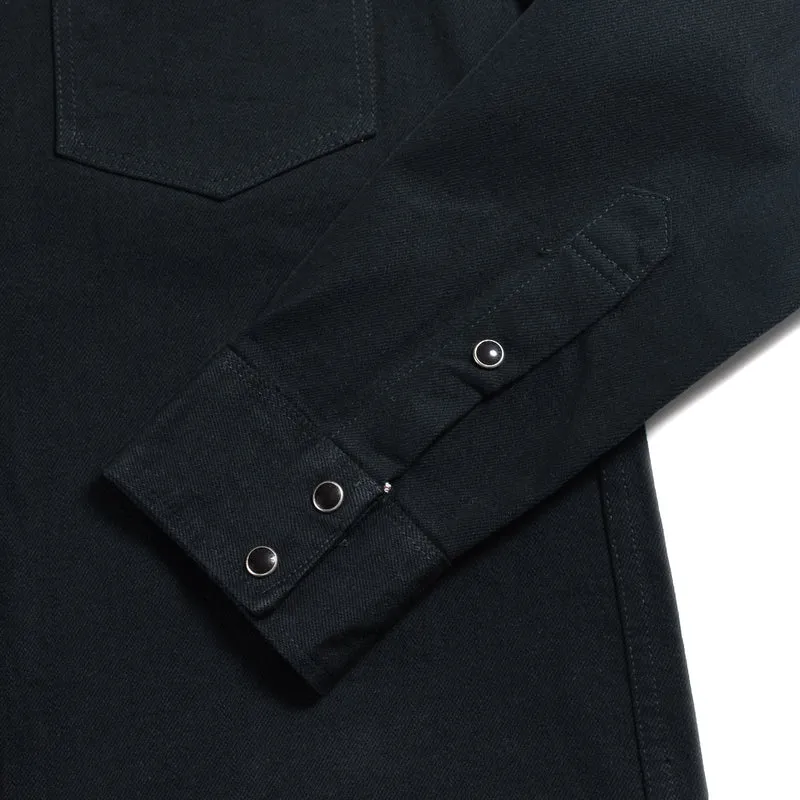 IHSH-218-BLK 12 oz. Western Shirt "The Johnny Cash III" Black