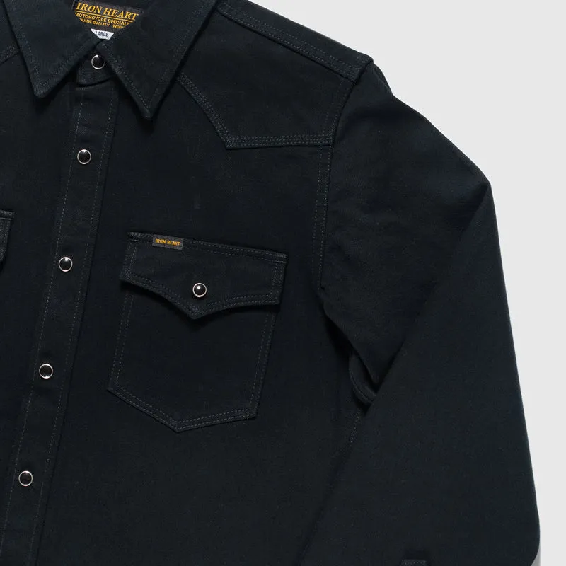 IHSH-218-BLK 12 oz. Western Shirt "The Johnny Cash III" Black