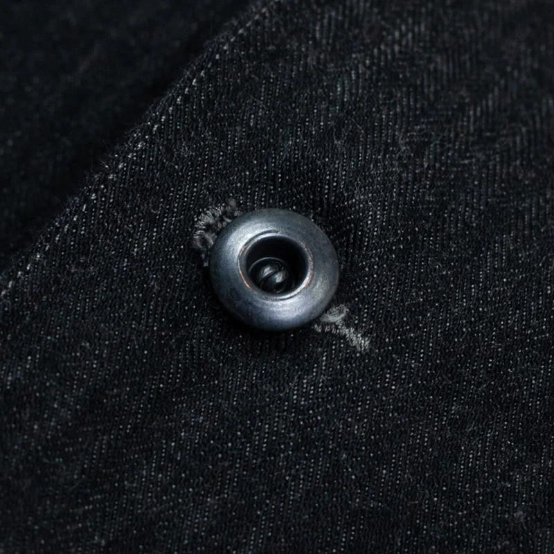 Peak Lapel Lounge Jacket Denim Schwarz
