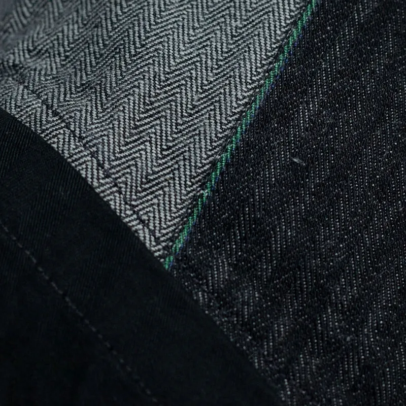 Peak Lapel Lounge Jacket Denim Schwarz