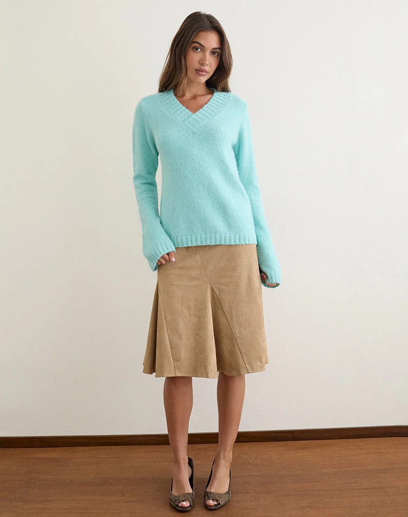 Dinesa-Pullover aus Strick in Blautönen