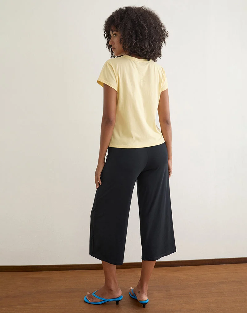 Clio Baggy-T-Shirt in der Farbe „Lemon“ mit dem Aufdruck „I Have No Idea“