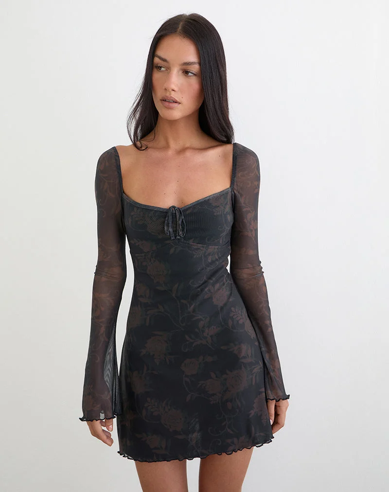 Modena Langarmkleid in Dynamic Rose
