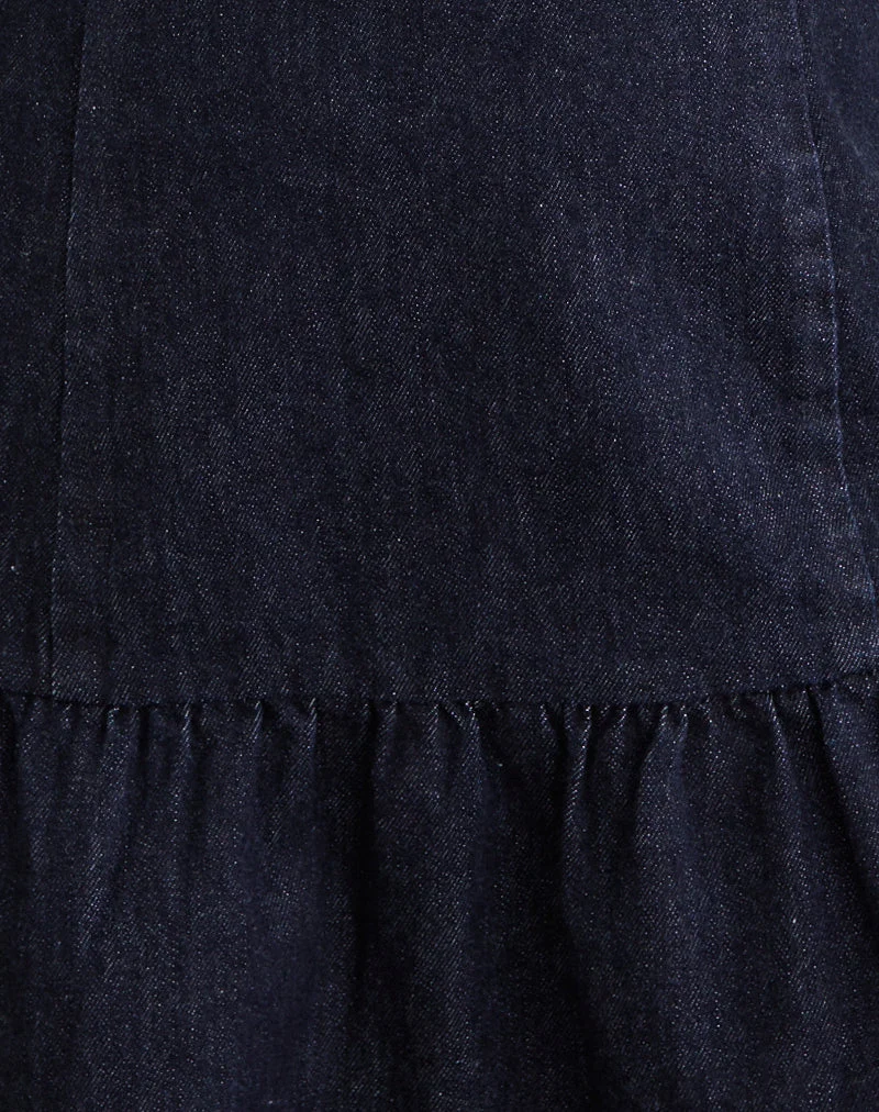 Manama Minikleid aus Chambray Indigo