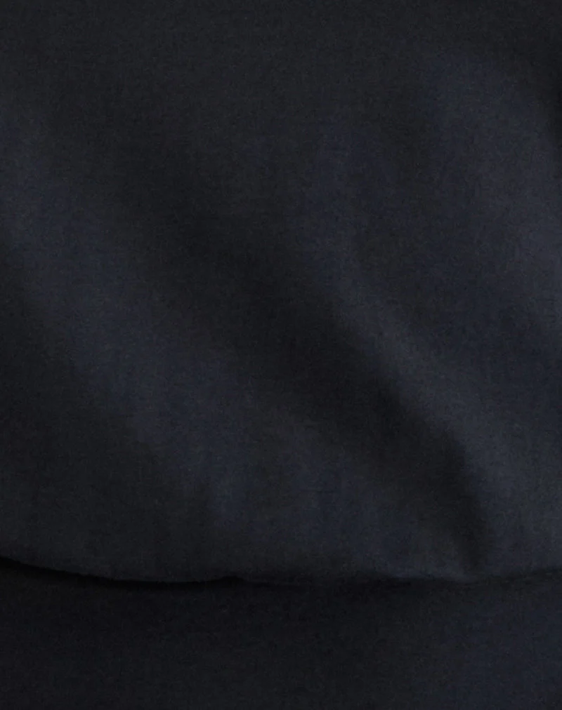 Giunea Knot Halterneck Top in Schwarz