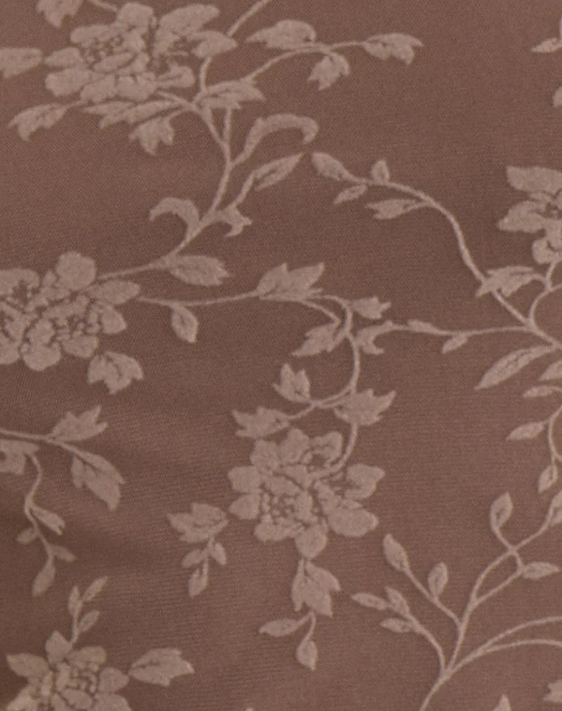Lakya Top in Blattgrün mit dunklem Taupe