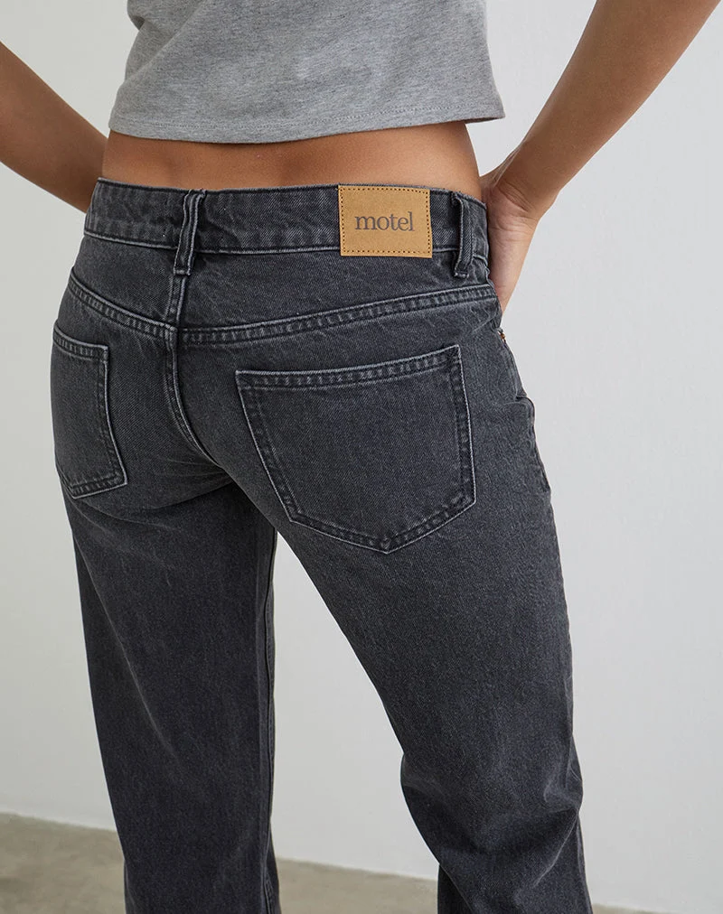 Extra Low Rise Flare Jeans in Vintage Black