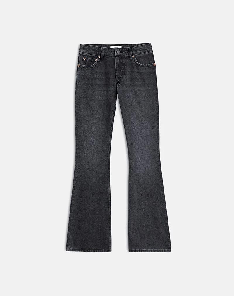 Extra Low Rise Flare Jeans in Vintage Black