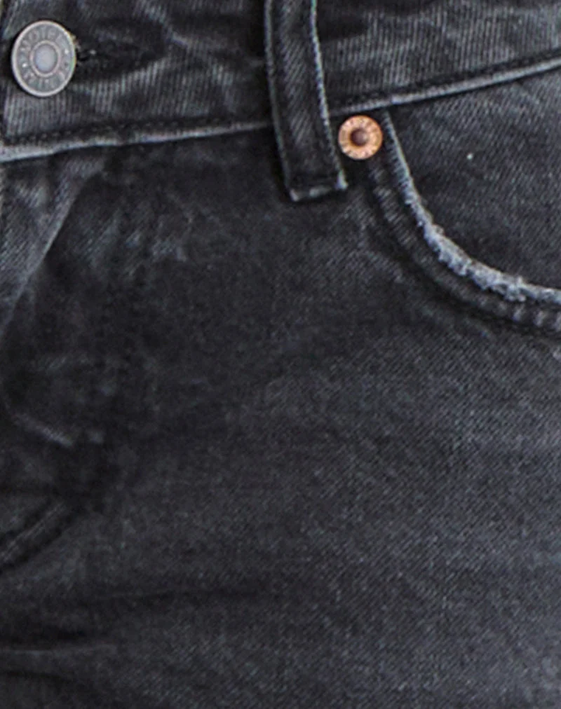 Extra Low Rise Flare Jeans in Vintage Black