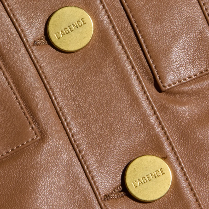 Deidra Cropped Leather Jacket