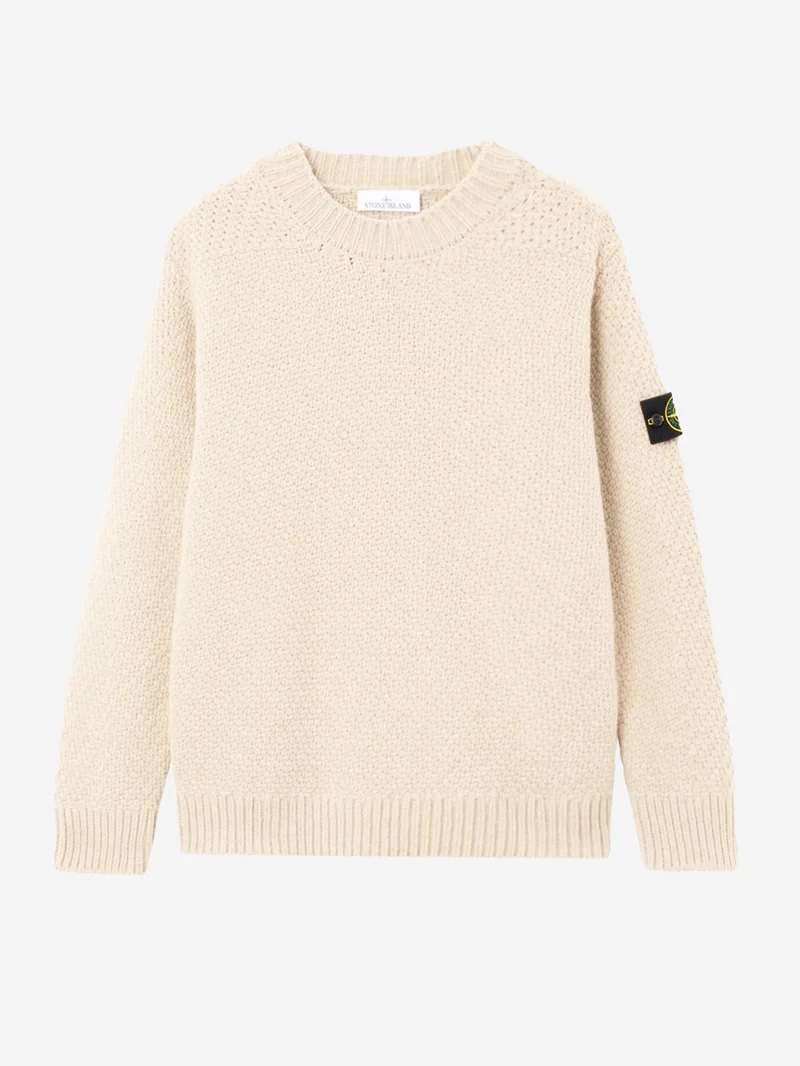 Maglione in lana di agnello panna