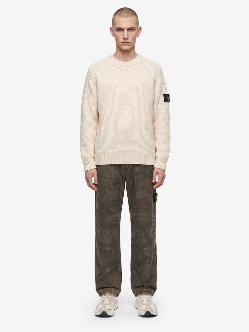 Maglione in lana di agnello panna