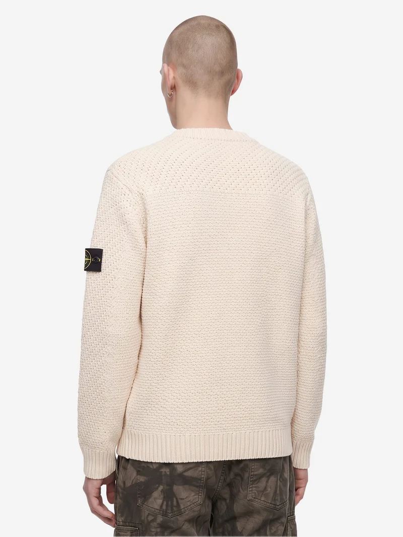Maglione in lana di agnello panna