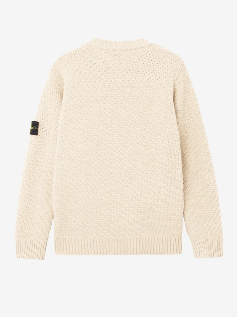 Maglione in lana di agnello panna