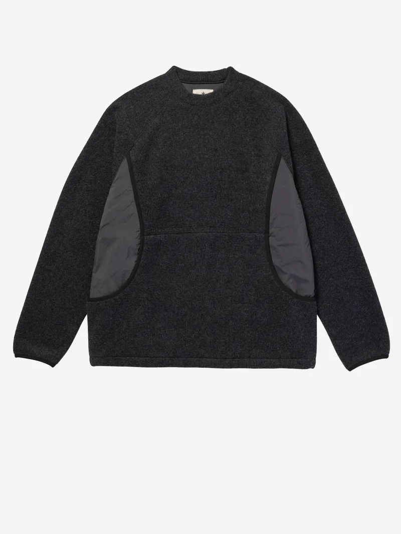 Pullover Calamai in pile di lana antracite