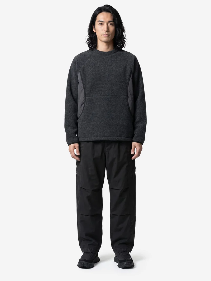 Pullover Calamai in pile di lana antracite