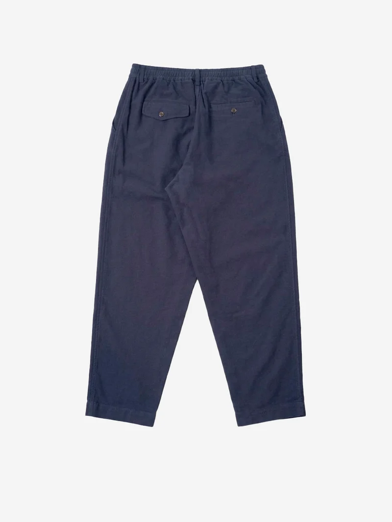 Pantaloni Comfort Moleskin blu con pinces