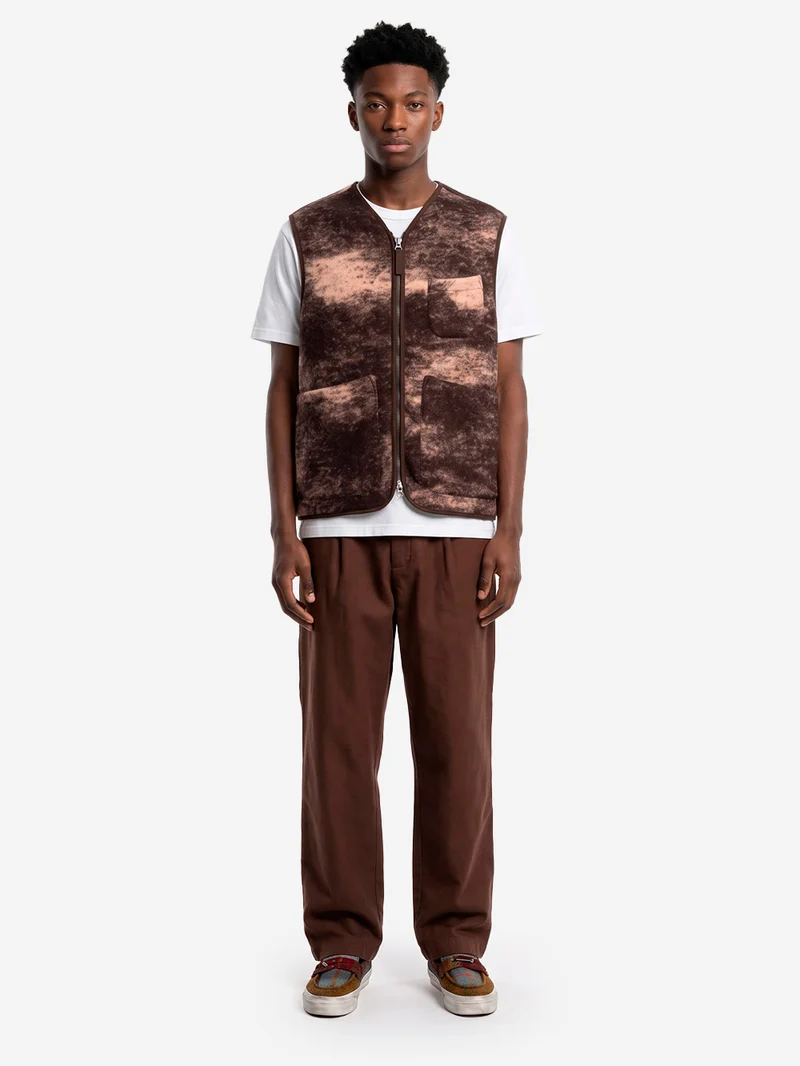 Pantaloni Comfort Moleskin marroni con pinces