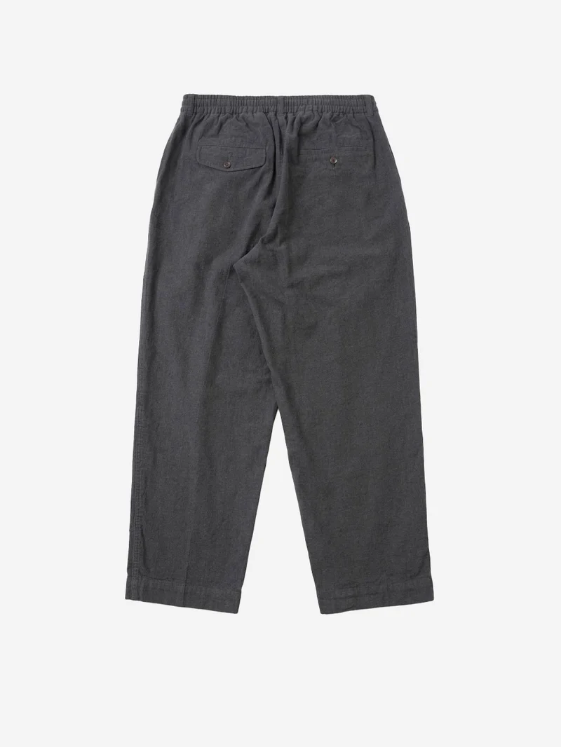 Pantaloni Oxford in cotone e lino grigi