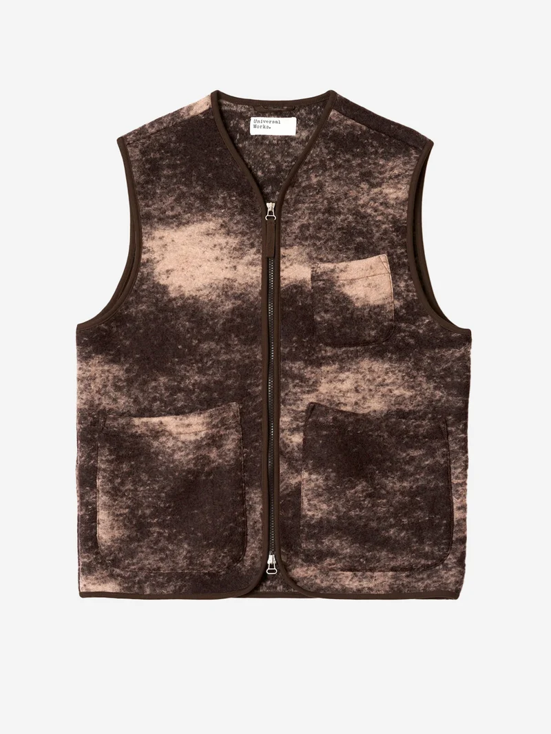 Gilet Cloud Camo Knit Zip marrone