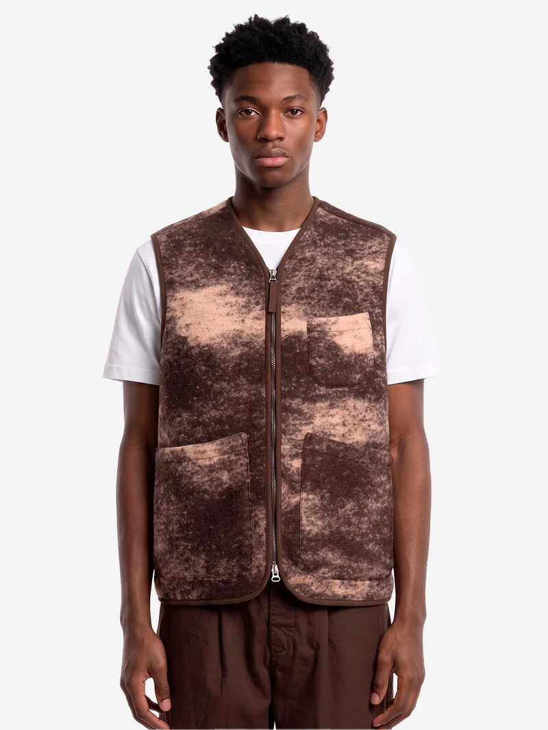 Gilet Cloud Camo Knit Zip marrone