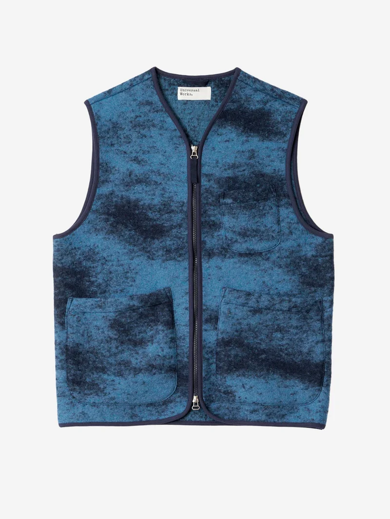 Gilet Cloud Camo Knit Zip blu
