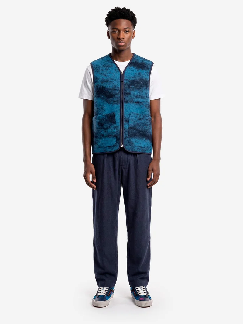 Gilet Cloud Camo Knit Zip blu