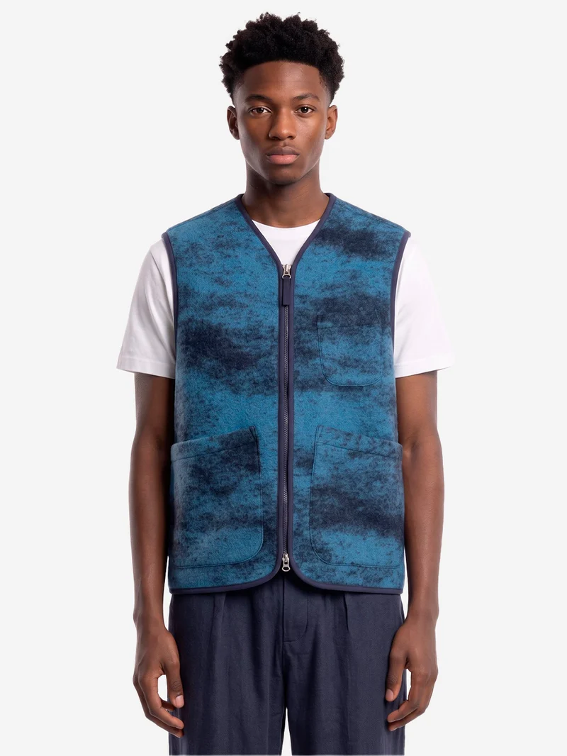 Gilet Cloud Camo Knit Zip blu