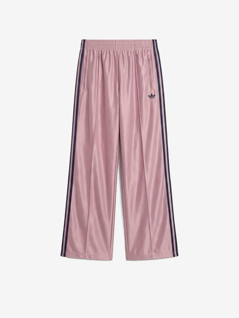 Pantaloni loose 'Firebird' rosa con stripes nere
