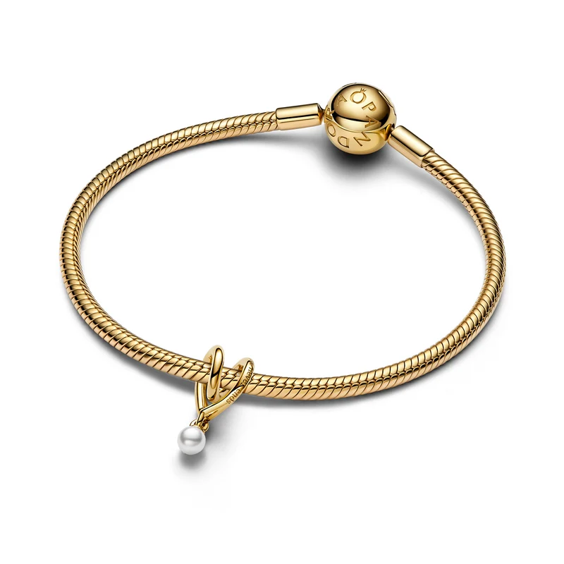 Pandora Moments Gold Plated Wrapped Heart Charm 764138C01