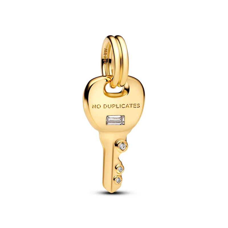 Pandora Moments Gold Plated Key Hanging Charm 764347C01