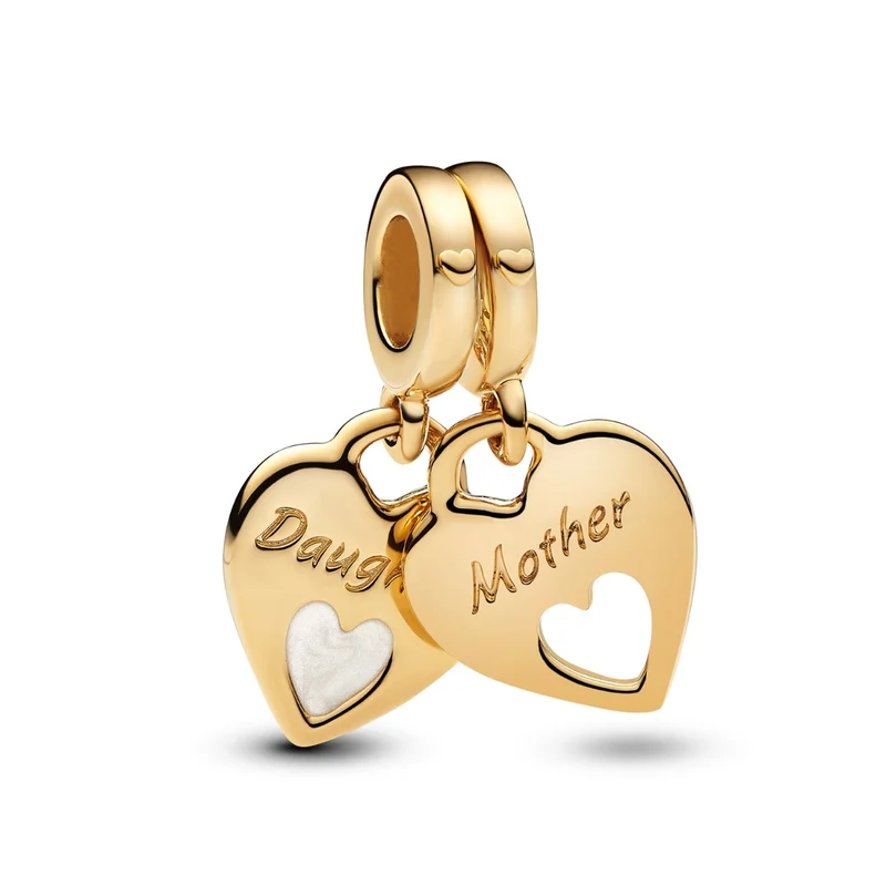 Pandora Moments 14 Karat Gold Plated Mother & Daughter Charms 769187C01