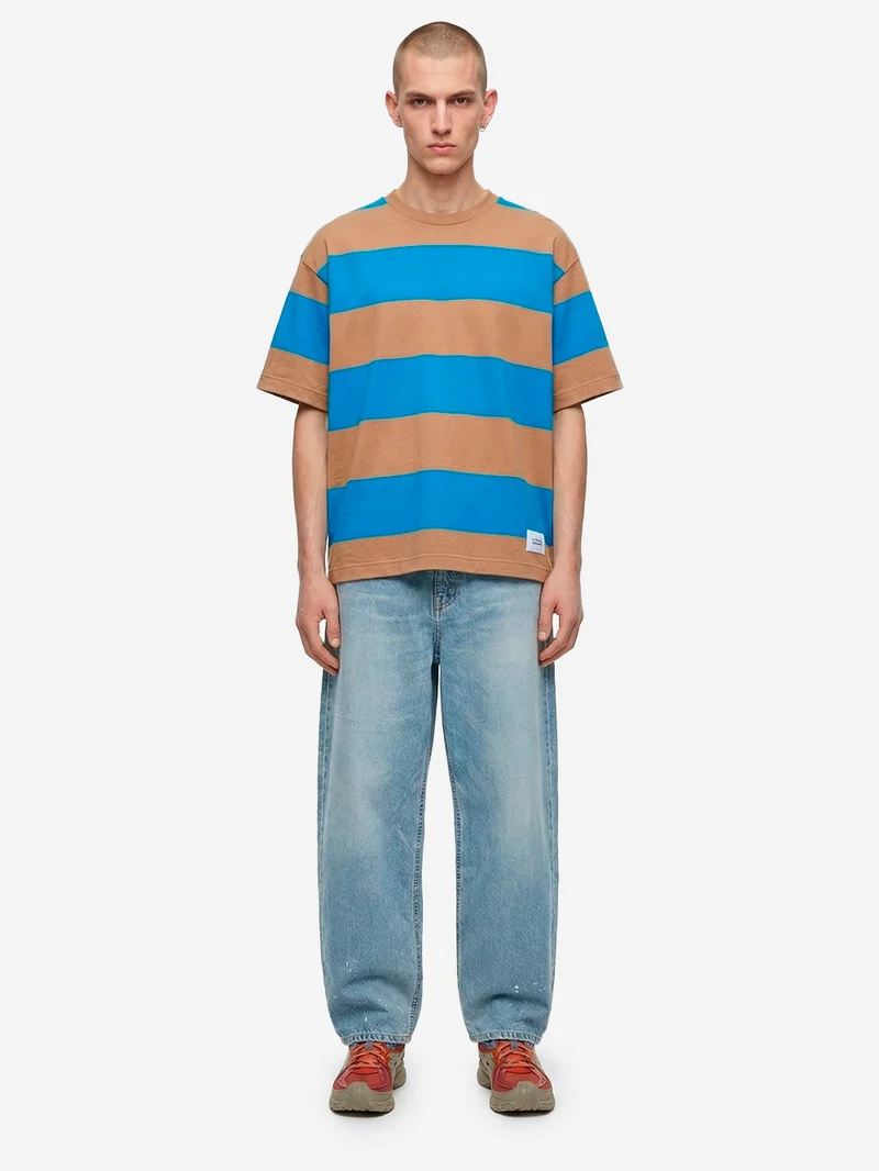 Jeans distressed cimosati in blu indigo chiaro