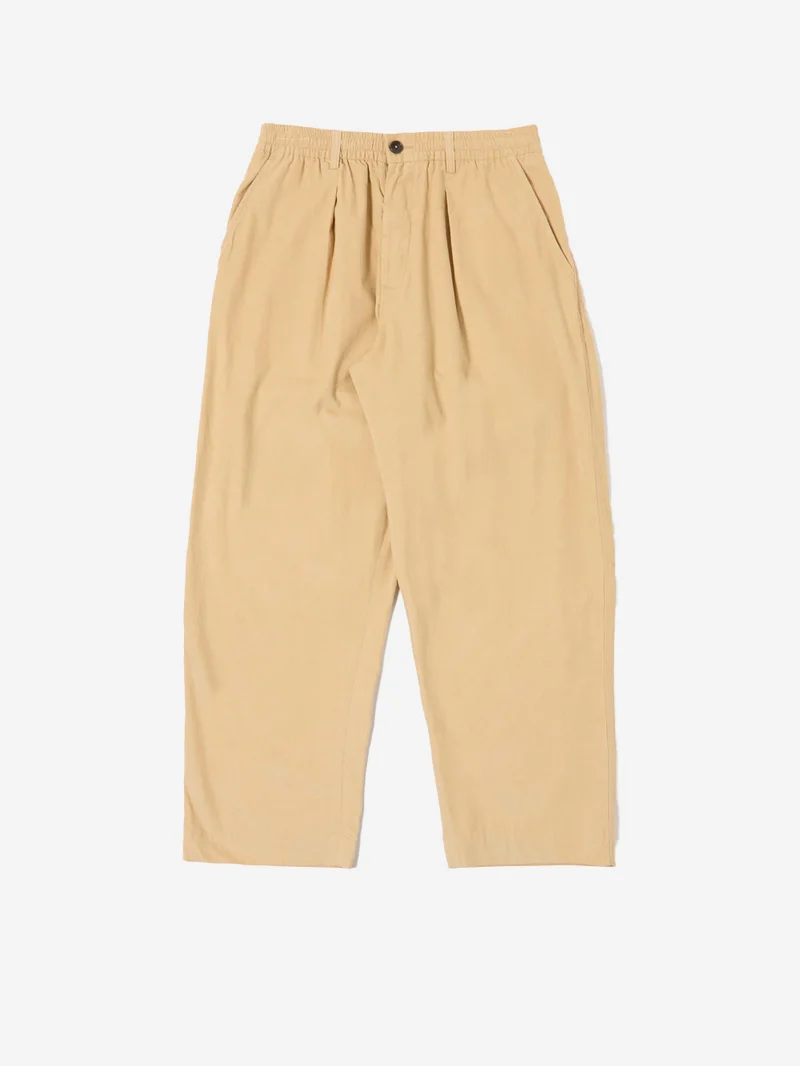 Pantaloni beige Oxford a coste