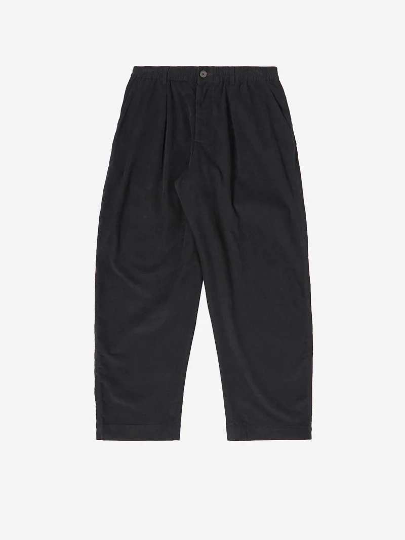 Pantaloni neri Oxford a coste