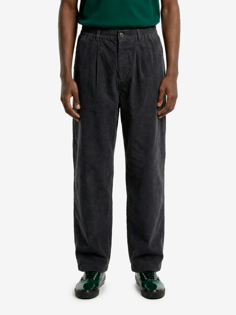 Pantaloni neri Oxford a coste