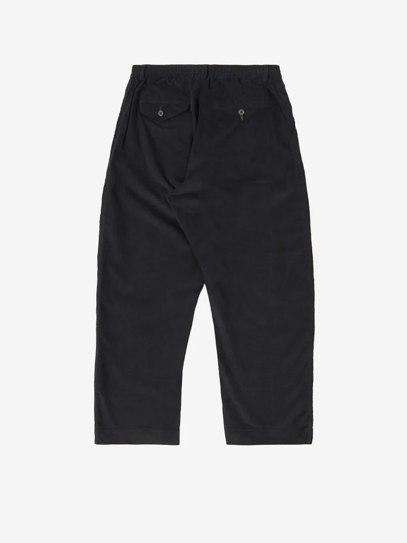 Pantaloni neri Oxford a coste