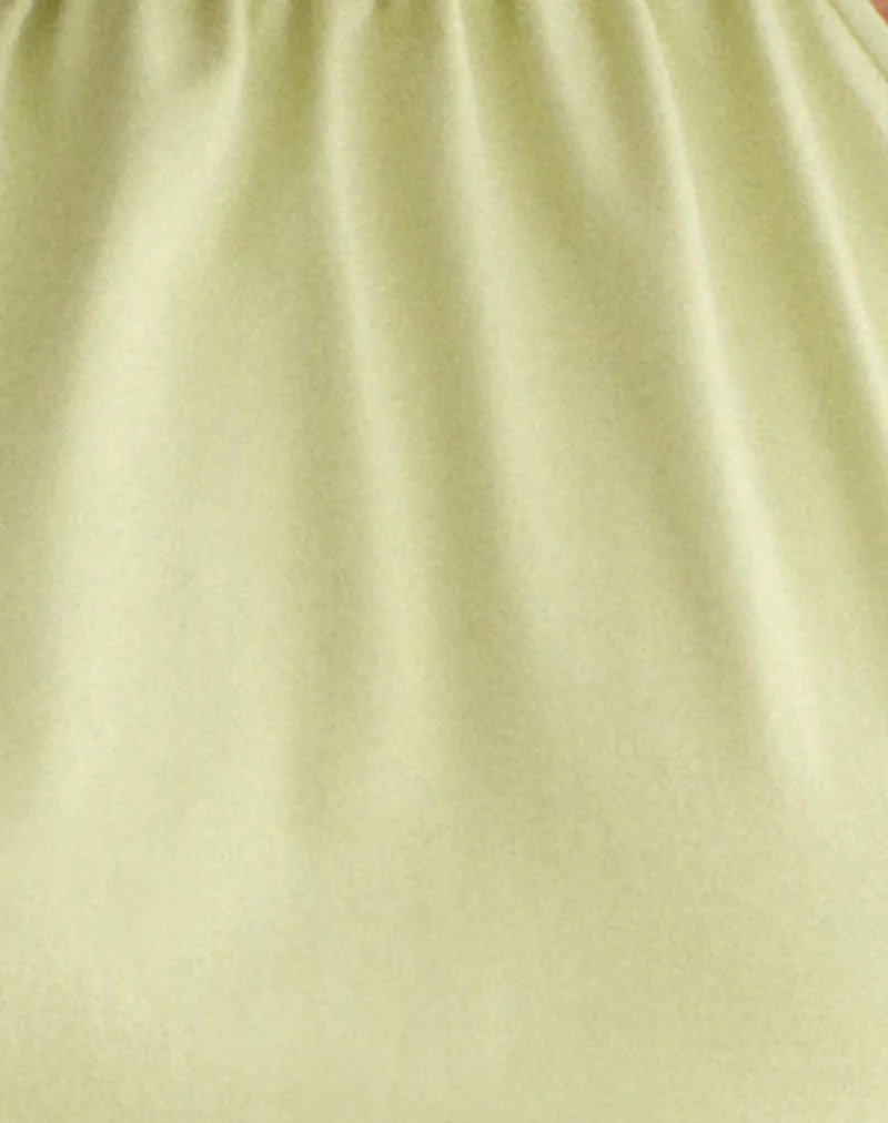 Vakali Mini-Kleid mit Neckholder-Ausschnitt aus Rayon-Jersey in der Farbe Pistazie