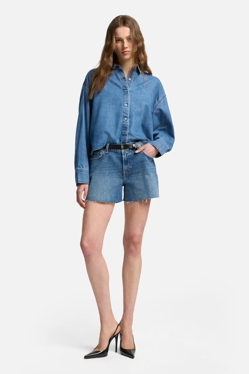 Weightless Nina Cropped Shirt in Hilo