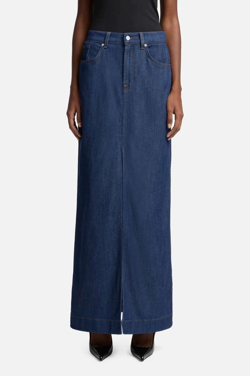 Weightless Front Slit Maxi Skirt in Halona