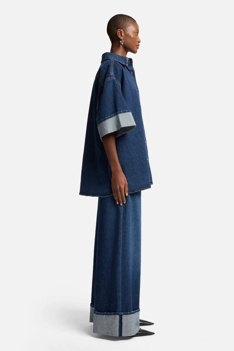 MANKIND Nina Cuffed Overshirt in Radar