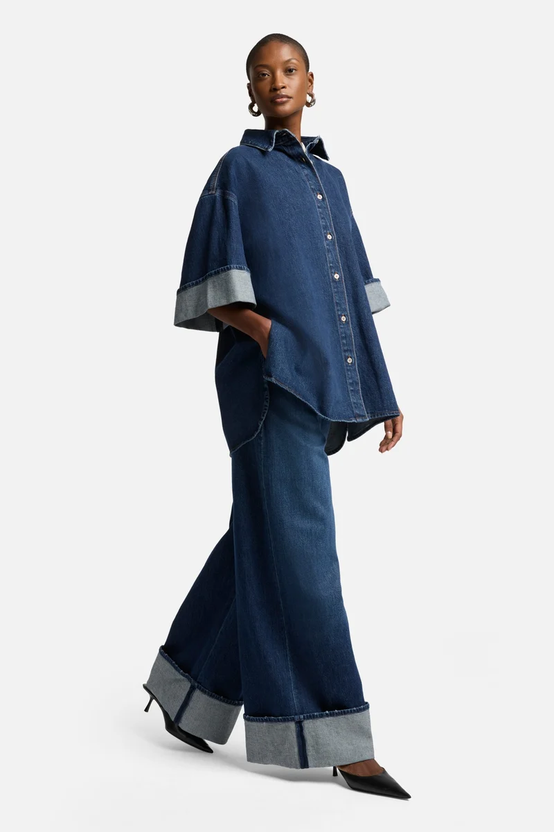 MANKIND Nina Cuffed Overshirt in Radar