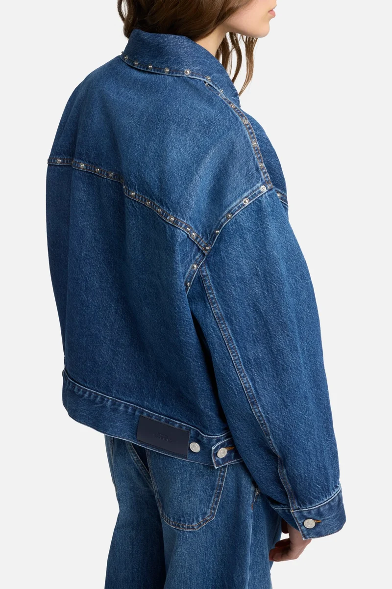 MANKIND Cropped Carpenter Jacket in Le Blue